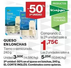 El Corte Inglés - Queso En Lonchas