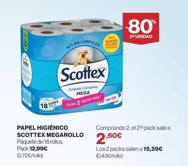 Scottex - Papel Higiénico Megarollo