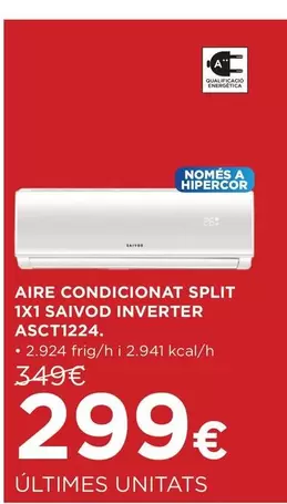 Inverter - Aire Condicionat Split 1x 1 Saivod Asct1224
