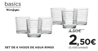 El Corte Inglés - Vasos De Agua Rings