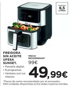 Ufesa - Freidora Sin Aceite Sunset 