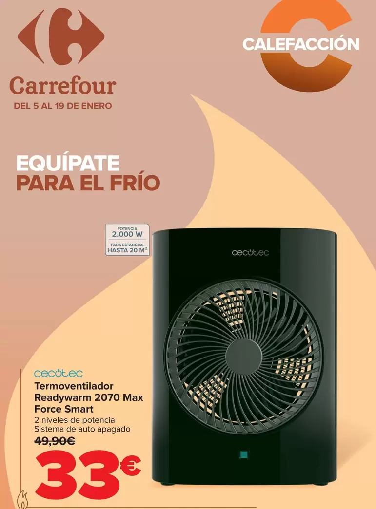 Cecotec - Termoventilator Readywarm 2070 Max Force Smart