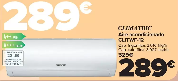 Climatric - Aire Acondicionado CLITWF-12