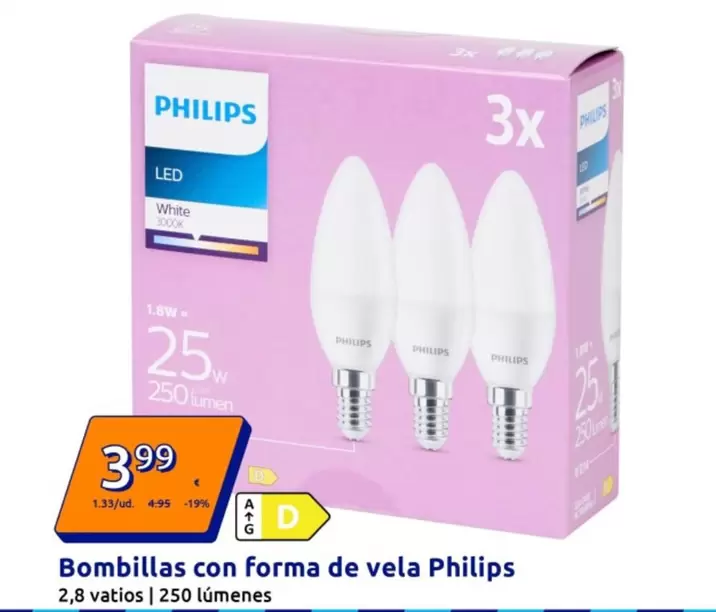 Philips - Bombillas Con Forma De Vela
