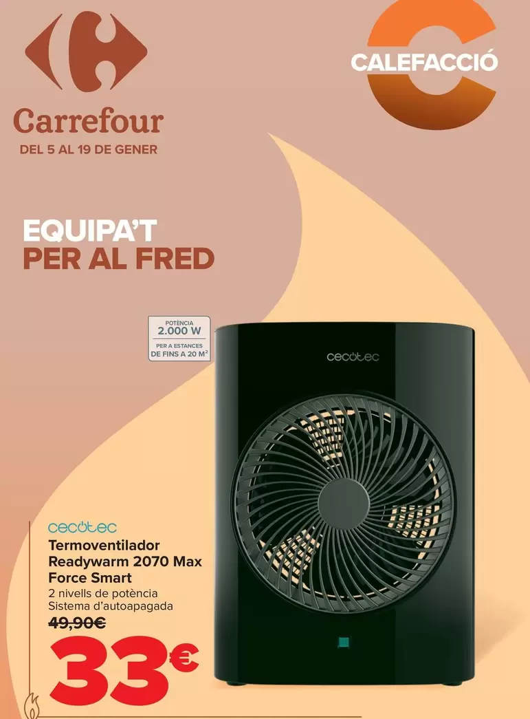 Cecotec - Termoventilator Readywarm 2070 Max Force Smart