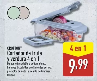 Crofton - Cortador De Fruta Y Verdura 4 En 1