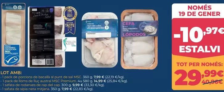 La Sirena - Porcions De Bacallà Al Punt De Sal MSC