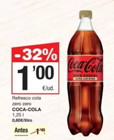 Coca-Cola - Refresco Cola Zero Zero