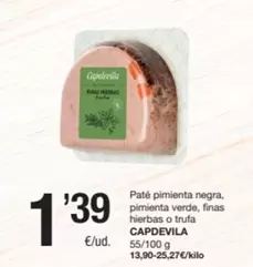 Capdevila - Pate Pimienta Negra, Pimienta Verde, Finas Hierbas O Trufa