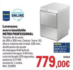 Cristal - Lavavasos Acero Inoxidable