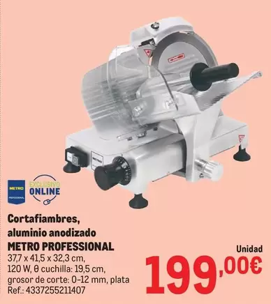 Metro Professional - Cortafiambres, Aluminio Anodizado