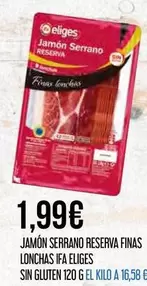 Ifa Eliges - Jamon Serrano Reserva Finas Lonchas Sin Gluten