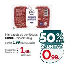 Condis - Mini Dauets De Pernil Curat