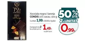 Condis - Xocolata Negra I Taronja