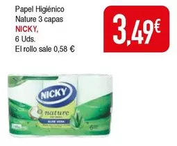 Nicky - Papel Higiénico Nature 3 Capas