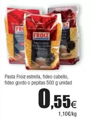 Froiz - Pasta Estrella, Fideo Cabello, Fideo Gordo O Pepitas