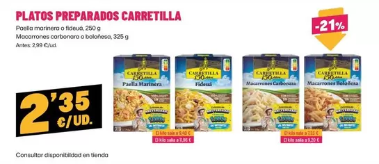 Carretilla - Platos Preparados
