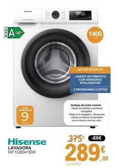 Hisense - Lavadora WF1Q9041BW