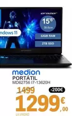 Medion - Portátil MD62756 17-13620H