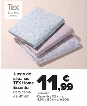 Tex Home - Juego De Sábanas Essential
