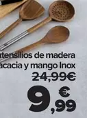 Masterpro - Set 3 Untensilios De Madera De Acacia Y Mango Inox