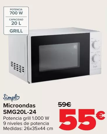 Simpl - Microondas SMG20L-24
