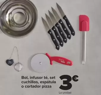 Bol, Infusor Té, Set Cuchillos, Espatula O Cortador Pizza