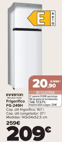 Infiniton - Frigorifico FG-249H