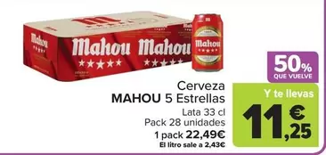 Mahou - Cerveza 5 Estrellas