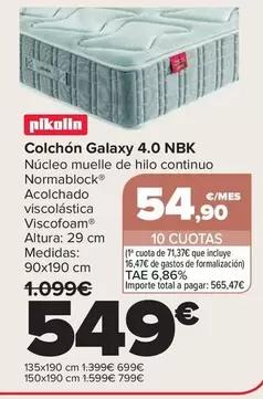 Pikolin - Colchon Galaxy 4.0 NBK