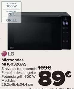 LG - Microondas MH6032GAS