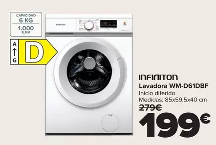 Infiniton - Lavadora WM-D61DBF