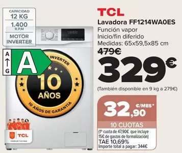 TCL - Lavadora FF1214WA0ES