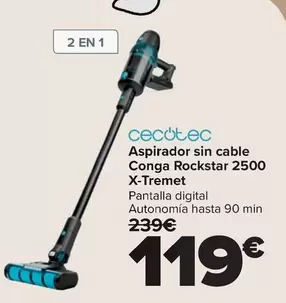 Cecotec - Aspirador Sin Cable Conga Rockstar 2500 X-Tremet