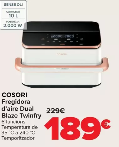 Cosori - Freidora De Aire Dual Blaze Twinfry