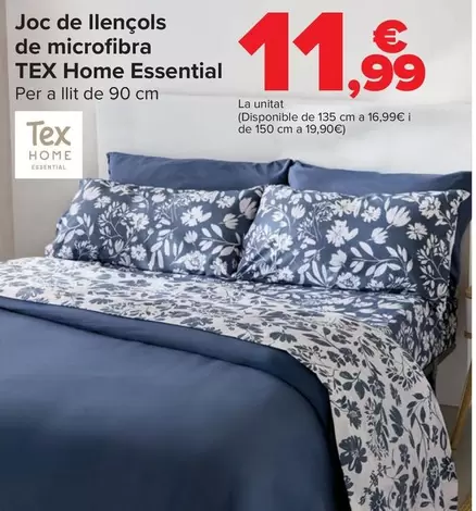 Tex Home - Juego De Sábanas Microfibra Essential