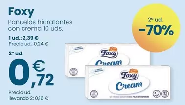 Foxy - Panuelos Hidratante Con Crema 10 Uds