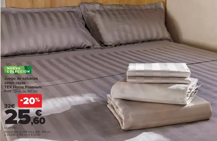 Tex Home Premium - Juego De Sabanas Saetn Rayas