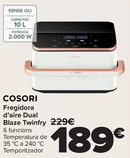 Cosori - Freidora De Aire Dual Blaze Twinfry