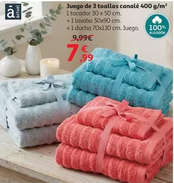 actuel - Juego De 3 Toallas Canale 400 G/m2