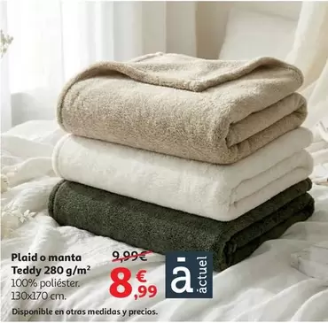 Plaid O Manta Teddy 280 G/m2