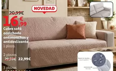 Cubre Sofá Acolchado Antimanchas Y Antideslizante