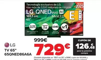 LG - Tv 65" 65QNED86A6A