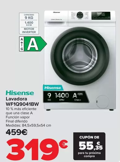 Hisense - Lavadora Wf1q9041bw