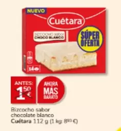 Cuétara - Bizcocho Sabor Chocolate Blanco