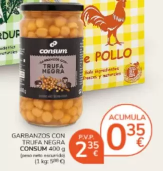 Consum - Garbanzos Con Trufa Negra