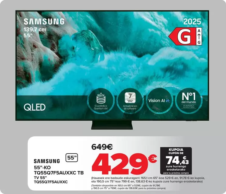 Samsung - TV 55" TQ55Q7F5AUXXC