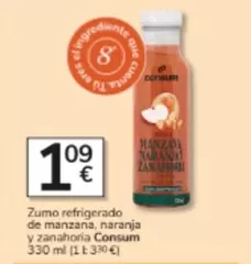 Consum - Zumo Refrigerado De Manzana, Naranja Y Zanahoria