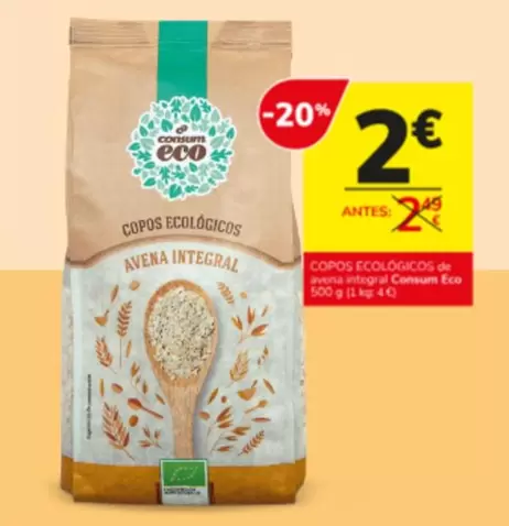 Consum - Copos Ecológicos De Avena Integral