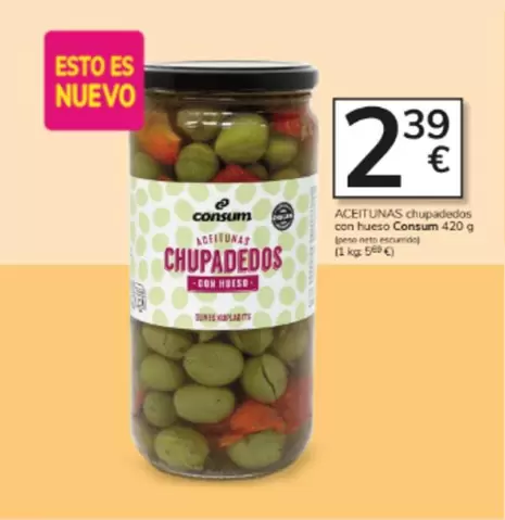 Consum - Aceitunas Chupadedos Con Hueso